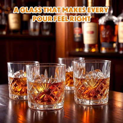 12 Pcs Old Fashioned Whiskey Glasses 8 oz Elegant Crystal Whiskey Glasses - Image 5