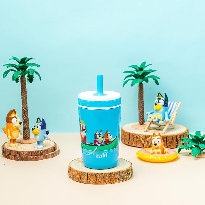 Zak Designs Bluey Kelso 12oz Stainless Steel Leak-Proof Toddler Straw Cup - Image 4