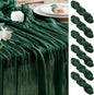 Cheesecloth Table Runner Emerald Green 10FT Boho GauzeRunner by Wokceer