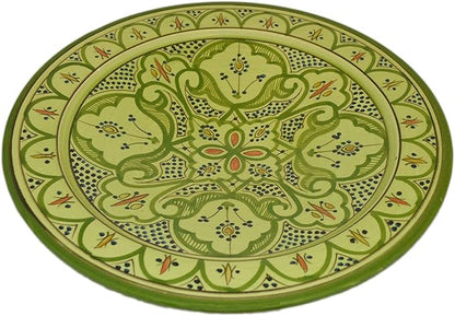 Ceramic Plates Moroccan Handmade Serving Wall Hanging Exquisite Colors Decorative 14 inches Diameter
