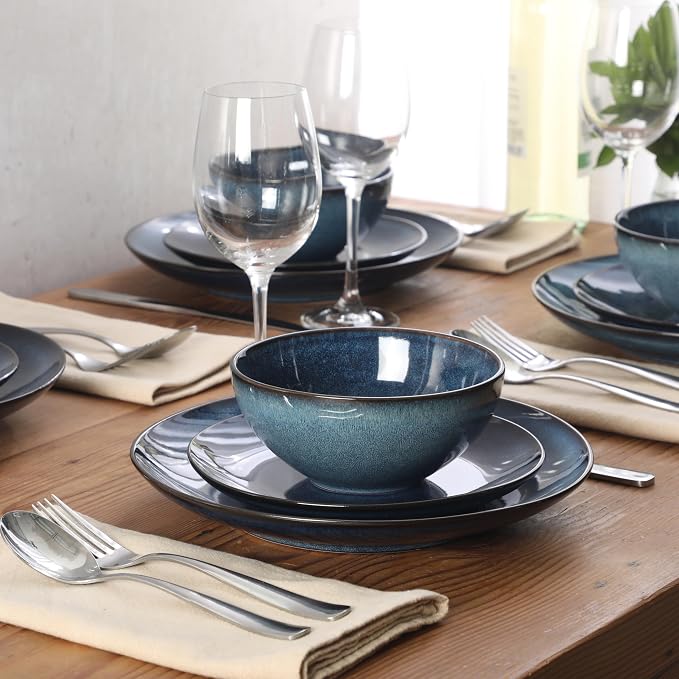 Gibson Elite Castle Peak Plates and Bowls Set, 12-Piece Dinnerware Set - Image 3