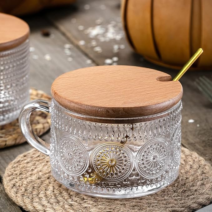 Gezzeny Vintage Glass Coffee Mugs - Image 6