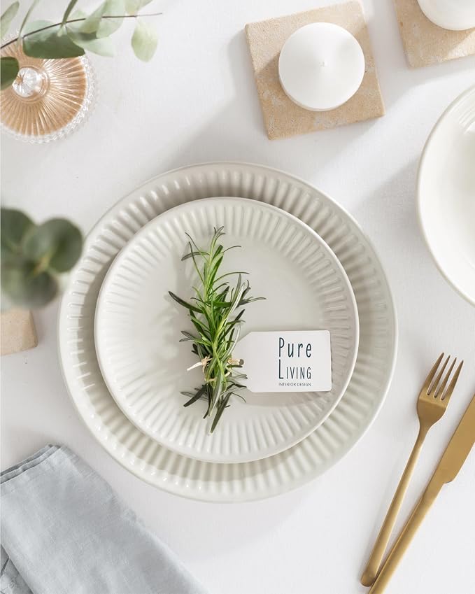 24 Piece Stoneware Dinnerware Set - Image 2
