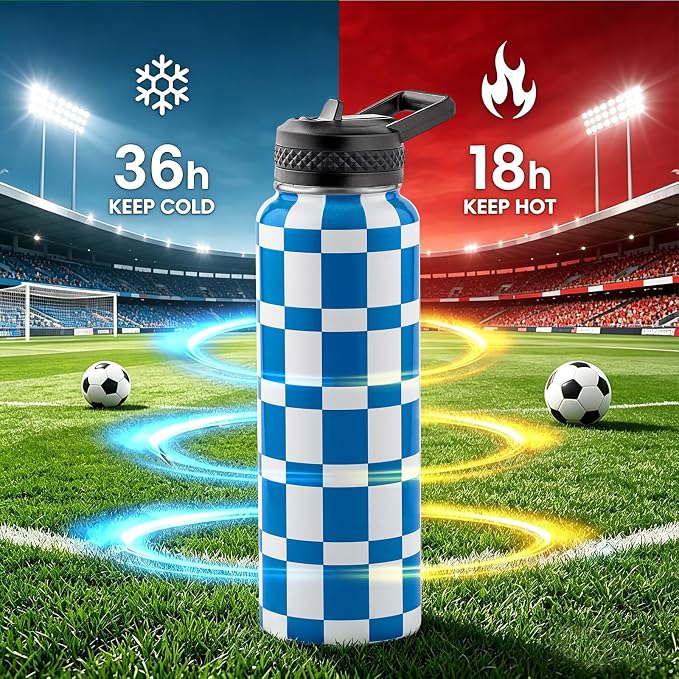 RAYMYLO Insulated Water Bottle 40 oz, Triple Wall Vacuum Stainless Steel | - Image 3