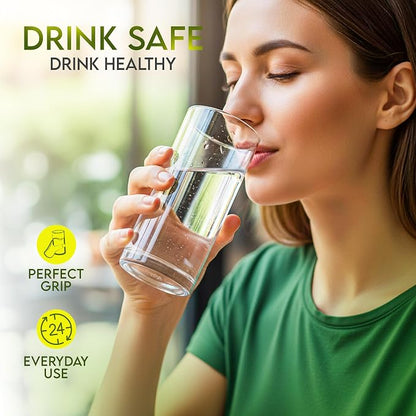KICHLY Clear Plastic Highball Glasses, BPA Free Tall 16 Oz Tumblers, 8 Pack | - Image 7