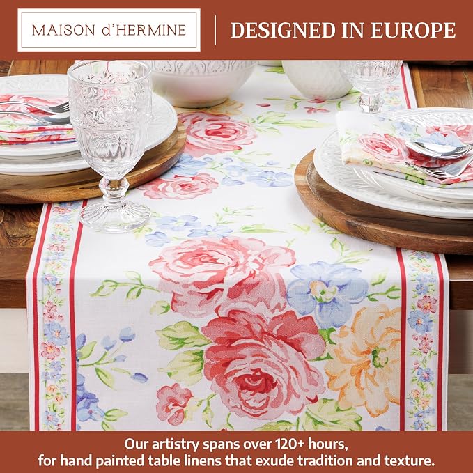 Maison d' Hermine Table Runner 100% Cotton 14.50" x 108" | Table Runners 108 - Image 2