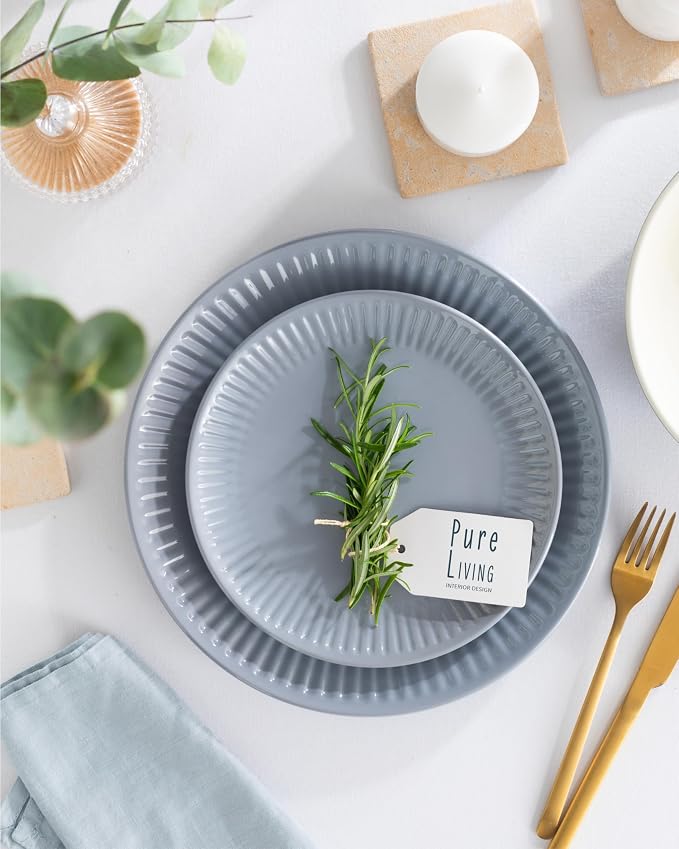 12 Piece Stoneware Dinnerware Set - Image 2