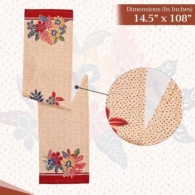 Maison d' Hermine Table Runner 100% Cotton 14.50" x 108" | Table Runners 108 - Image 6