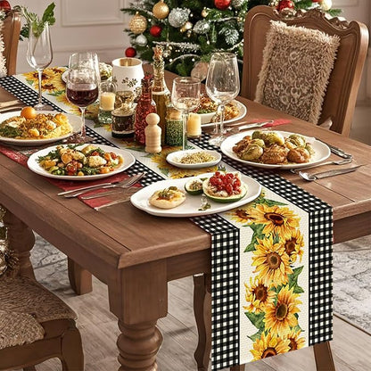 Sunflower Table Runner Kitchen Dining Linen Table Decoration - Image 8