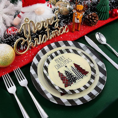 24Pack Christmas Plastic Plates - Image 6