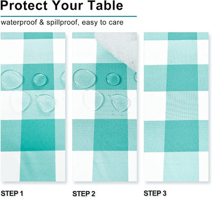 Checkered Tablecloth Square, 70 x 70 Inch - Image 2