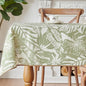 jinchan Green Tropical Floral Linen Rectangle Table Cloth 50x84 | by JINCHAN