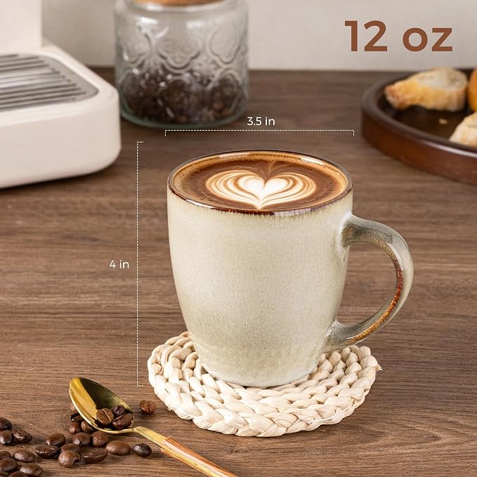 GBhome Ceramic Coffee Mugs Set of 6, 12oz Stoneware Coffee Mugs Set - Image 3