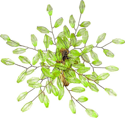 Napkin Rings Set of 12 for Dining Table Decoration Parties Everyday Metal Napkin Holder Leaf Green (Pack of 12)