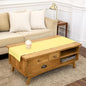 Solino Home Cotton Linen Dining Table Runner Yellow Hemstitch, 14 x 48 in | by SolinoHome
