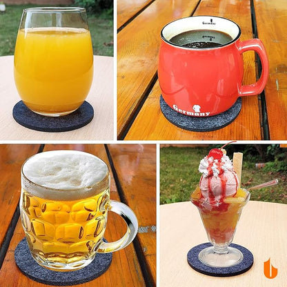 Urbanstrive 6 PCS Coasters, Eco-Friendly 100% Biodegradable Absorbent Felt - Image 5