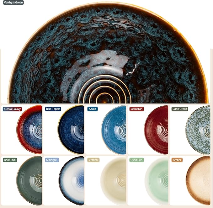 8 Inch Ceramic Ramen Bowl Set of 2, 40oz Japanese Bowls - Image 6