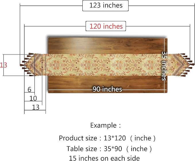 Luxury Velvet Gold Table Runner 102 Inches Long - Image 4