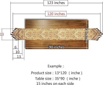 Luxury Velvet Gold Table Runner 102 Inches Long - Image 4