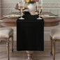 Black Table Runner, Waterproof Washable Runners 48 Inches Long | Reusable 12x48 by KAIPHO