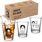 3 PCS The Office Merchandise Shot Glasses Set, 1.5 oz The Office Merch Clear by Time+Roaming