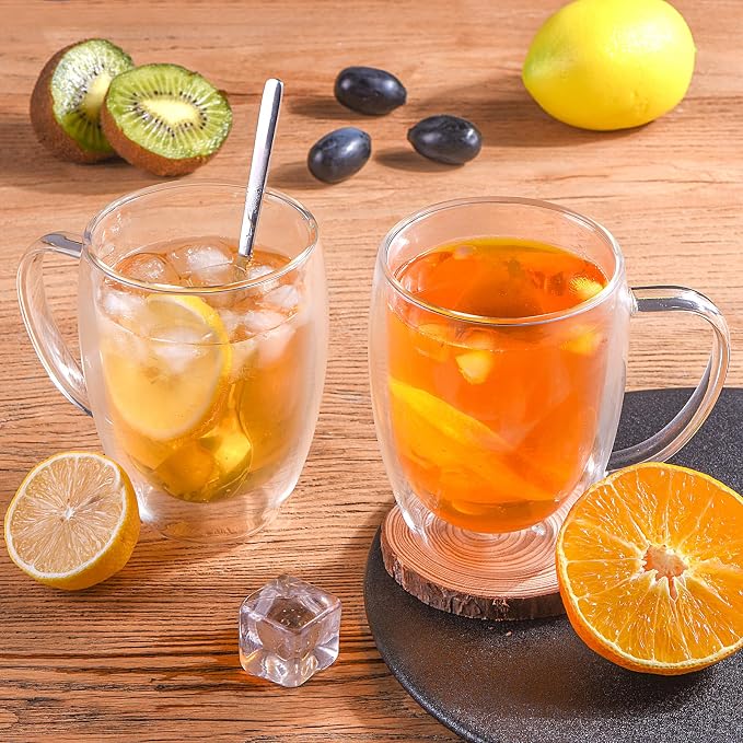 Double Wall Glass Coffee Mugs, 12 Oz Clear Coffee Mugs - Image 6