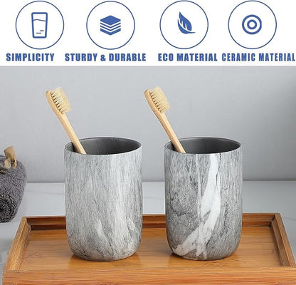Marble Grey Toothbrush Holders for Bathrooms - Image 6