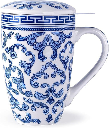 AmorArc Tea Cup With Infuser and Lid, 18oz Loose Leaf Tea Mug With Steeper | by AmorArc