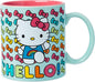 Silver Buffalo Sanrio Hello Kitty Rainbow Bows, Ceramic Mug, 20oz | 0.59 Liters by SilverBuffalo