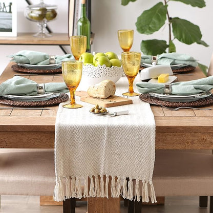 DII Woven Basic Tabletop Collection Chevron Table Runner - Image 3