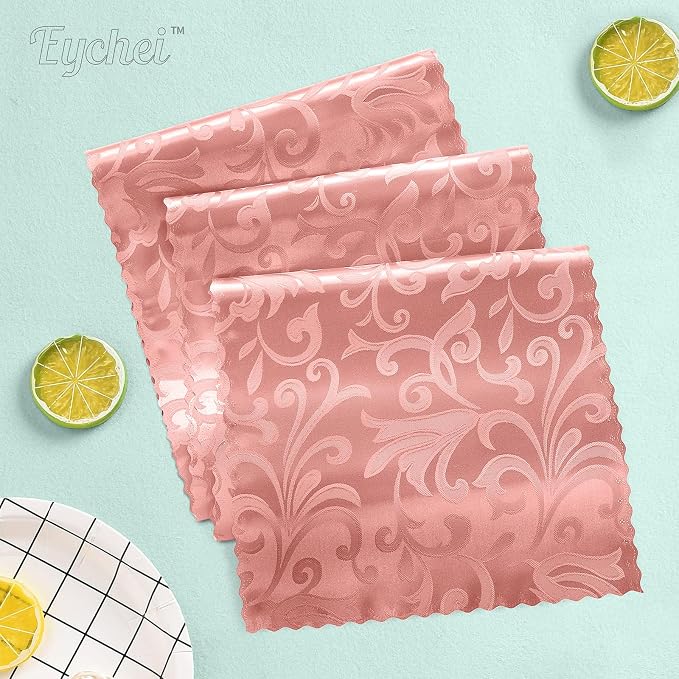 Rose Gold Damask Satin Table Runner 12 x 108 Inch, 6 Pack | Bright Smooth Damask - Image 2