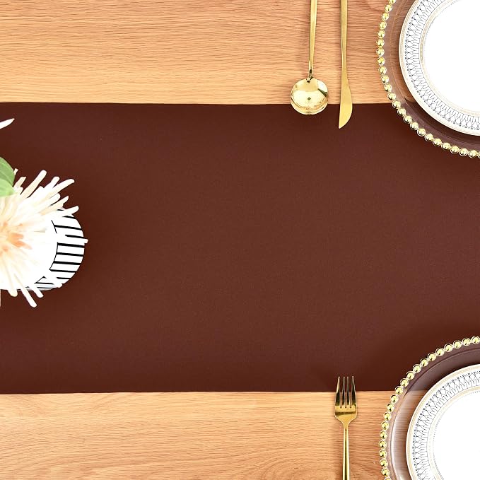 Farmhouse Chocolate Table Runner Dining Table Runners 48 Inches Long Coffee - Image 8