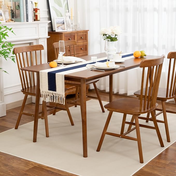 Boho Blue Table Runner, 12x72 Inches | - Image 5