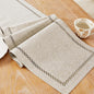 Rustic Burlap Table Runner, Coffee Table Runners 60 inches Long | Double Layer by Aoztio