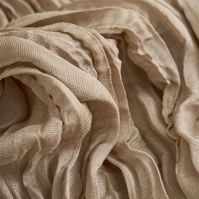 Asee'm Nude Brown Cheesecloth Table Runner Summer Boho Rustic Gauze 10FT | Fall - Image 5