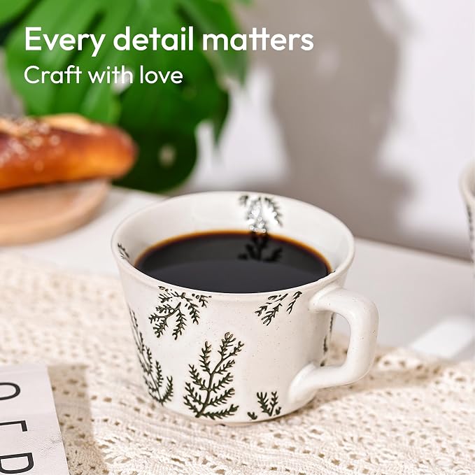 11 oz Ceramic Coffee Mug, Stoneware Teacup - Image 9