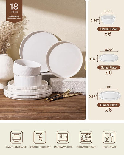 Stoneware Dinnerware Sets, Reactive Glaze Dishes Set - Image 7