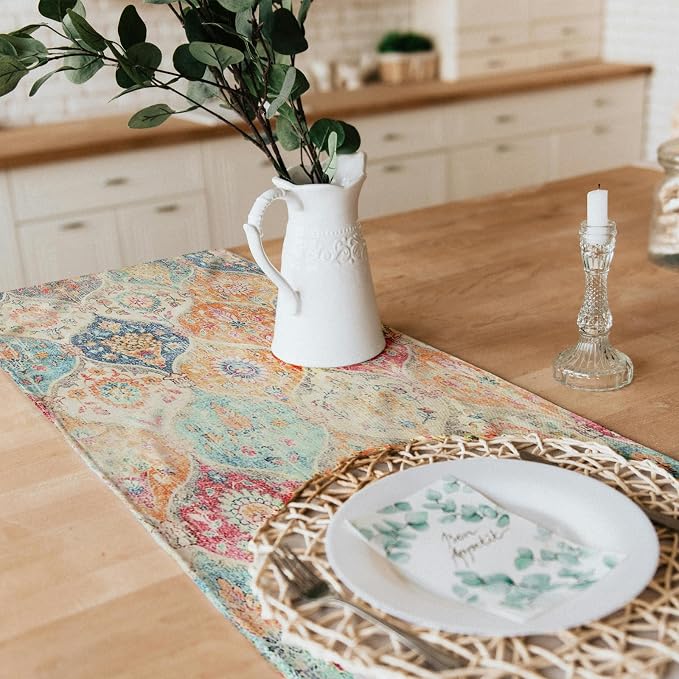 Snycler Table Runner Boho Table Runners Vintage Elegant Farmhouse Table Center - Image 3