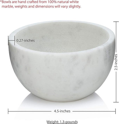 Beau Brummell The Original Marble Shaving Soap Bowl Handmade from 100% Natural Marble with Interior Grooves for Maximum Lather | Heat Retaining Stone Provides a Luxurious Hot Shave Experience