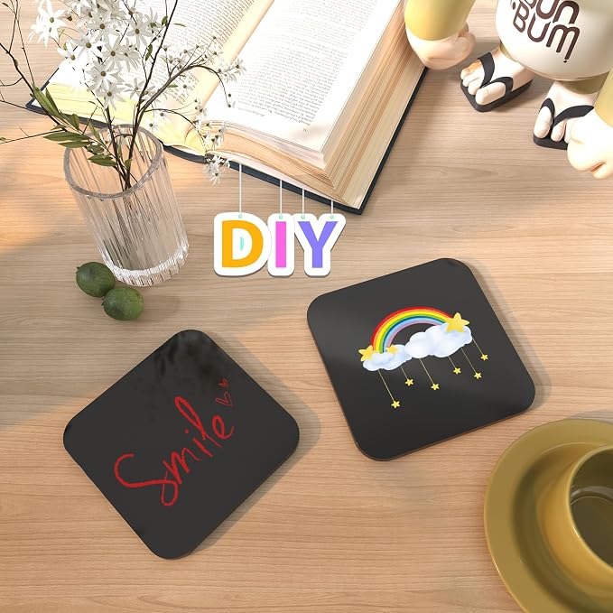 2 PCS Acrylic Coasters, Aesthetic Drink Coaster - Image 6