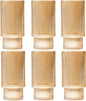 12 oz Ribbed Drinking Glasses Set of 6, Highball Glass Cups Ridged Glass Tumbler by XKXKKE