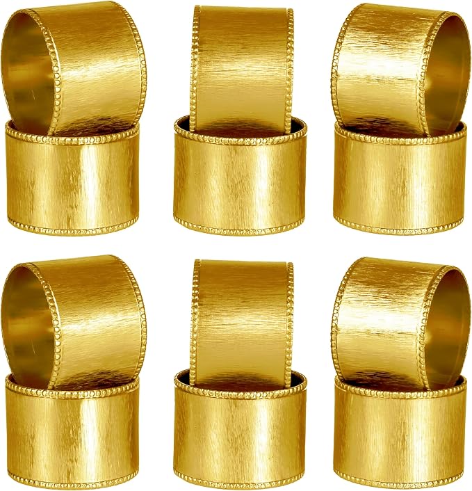 Premium Iron Napkin Rings Set of 12, Rustic Farmhouse Table Decor, Modern by ALPHALivingHOME