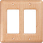 Double Light Switch Cover Plate Decorative Maple Wood Outlet Covers For Light Switches And Outlets