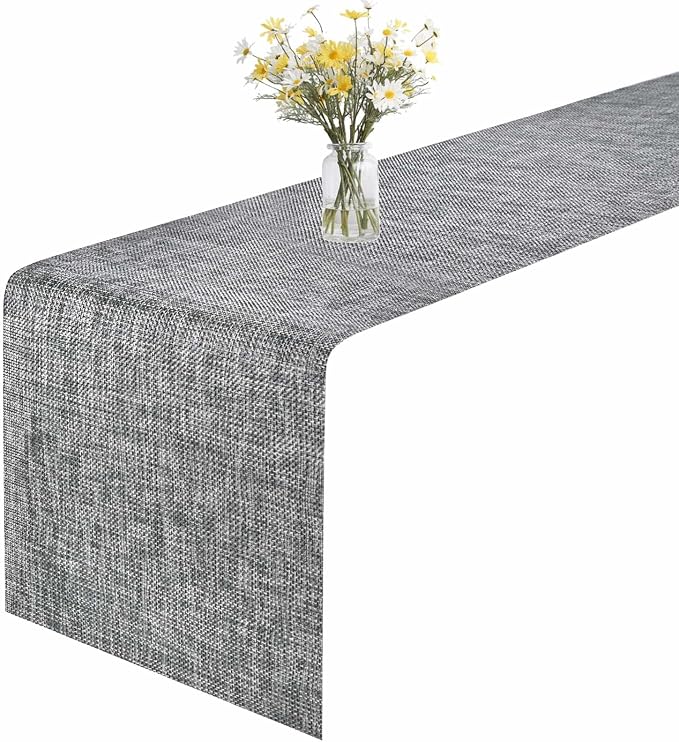 GIVERARE Table Runner, 12x53in Heat-Resistant Woven Vinyl Long Tabletop by GIVERARE