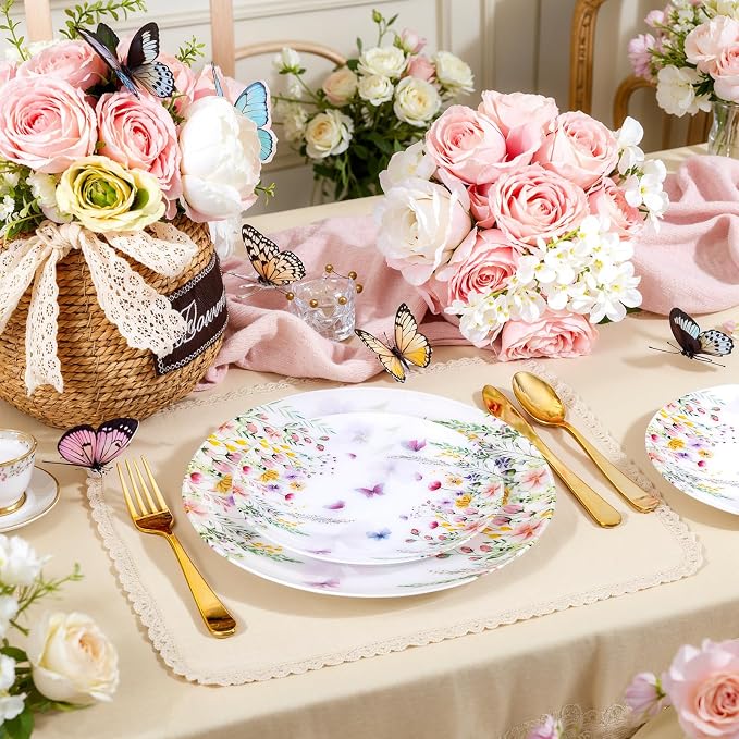 60PCS Wildflower Plates Disposable - Image 3