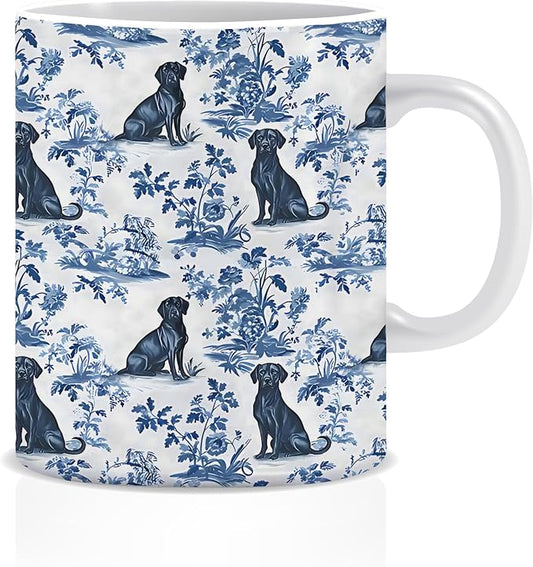 Chinoiserie labrador retriever Mug, labrador retriever Gifts by Unknown