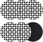 Black White Minimalist Coasters Set of 6, Absorbent Coasters by Unknown