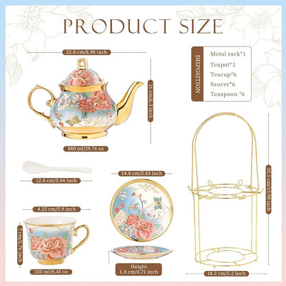 20 Pieces Porcelain Tea Set - Image 2