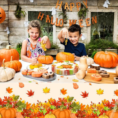 41Pcs Thanksgiving Party Decorations, Fall Paper Plates Napkins Tablecloth - Image 7