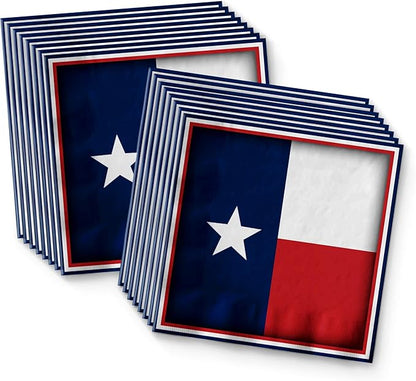 Texas State Flag Birthday Party Supplies Set Plates Napkins Cups Tableware Kit for 16